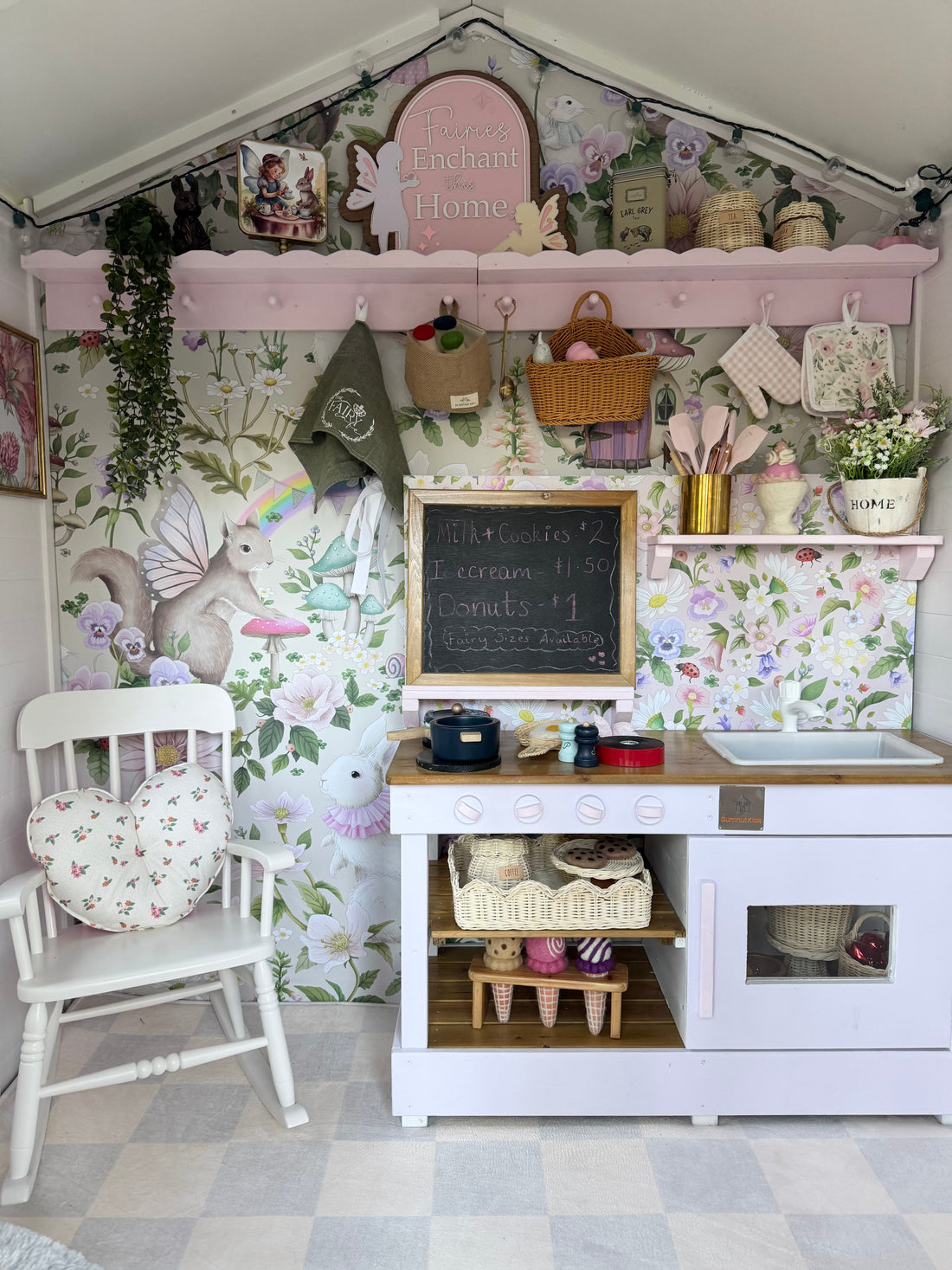 The Ultimate Cubby Glow-Up: From Sweet to Enchanting with Fleur Harris Wallpaper - Hide & Seek Kids