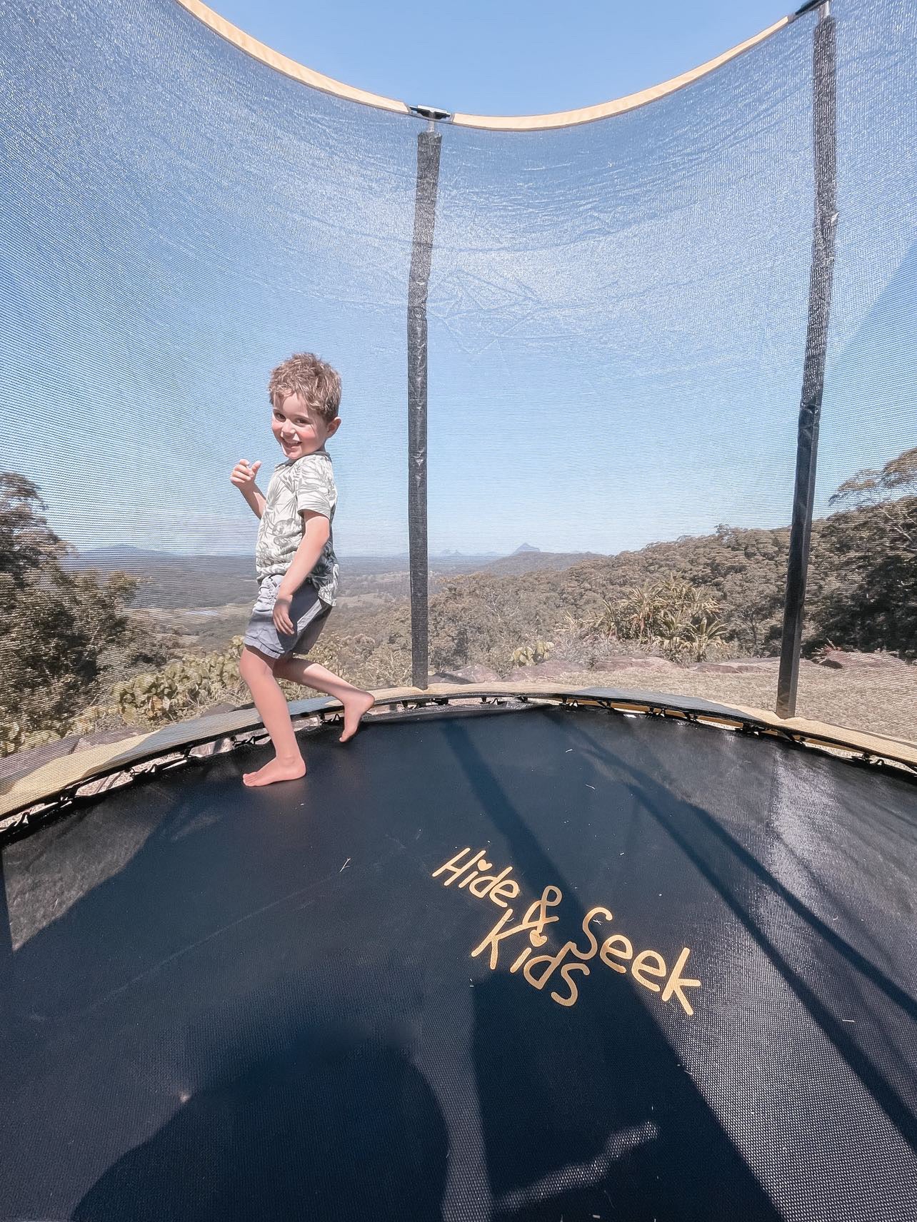 Children playing in Hide & Seek Kids' trampoline