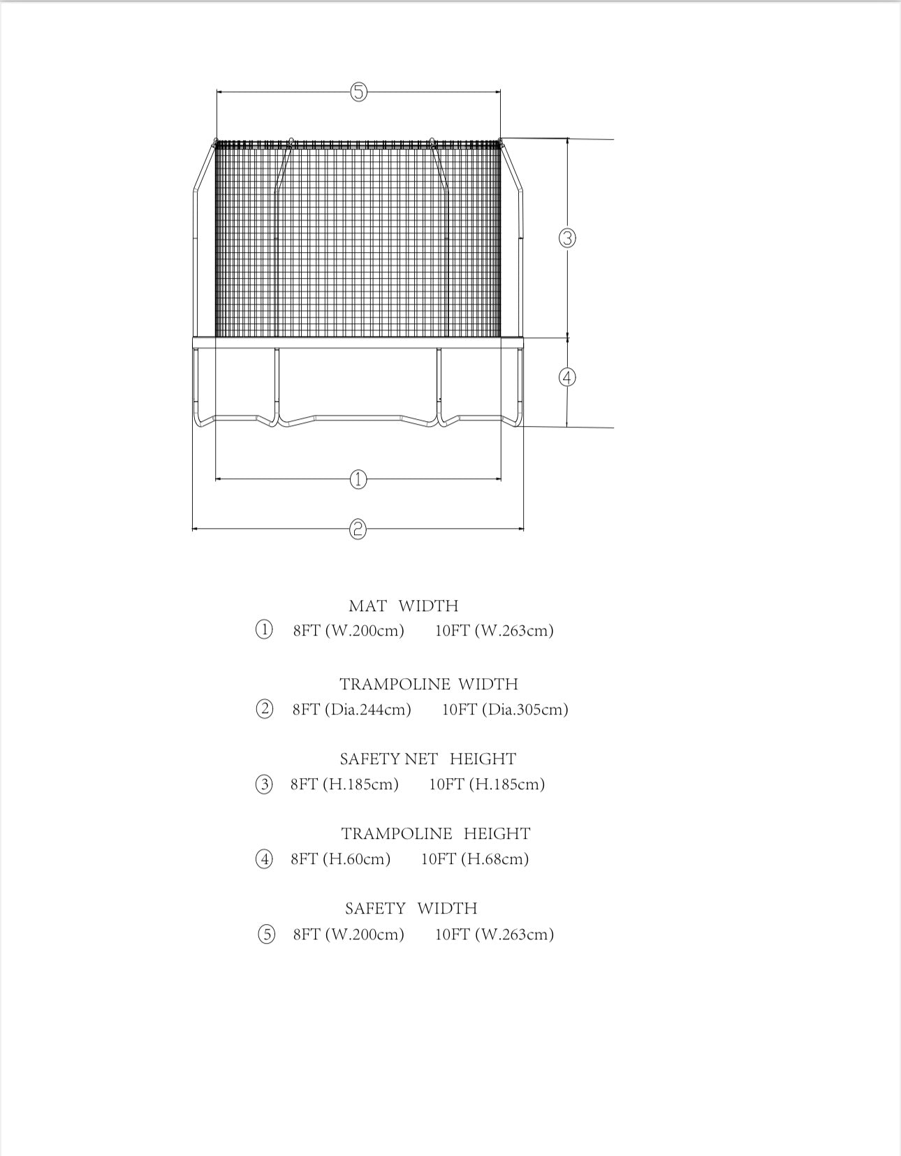 Joey Jumper Trampoline - 8ft & 10ft
