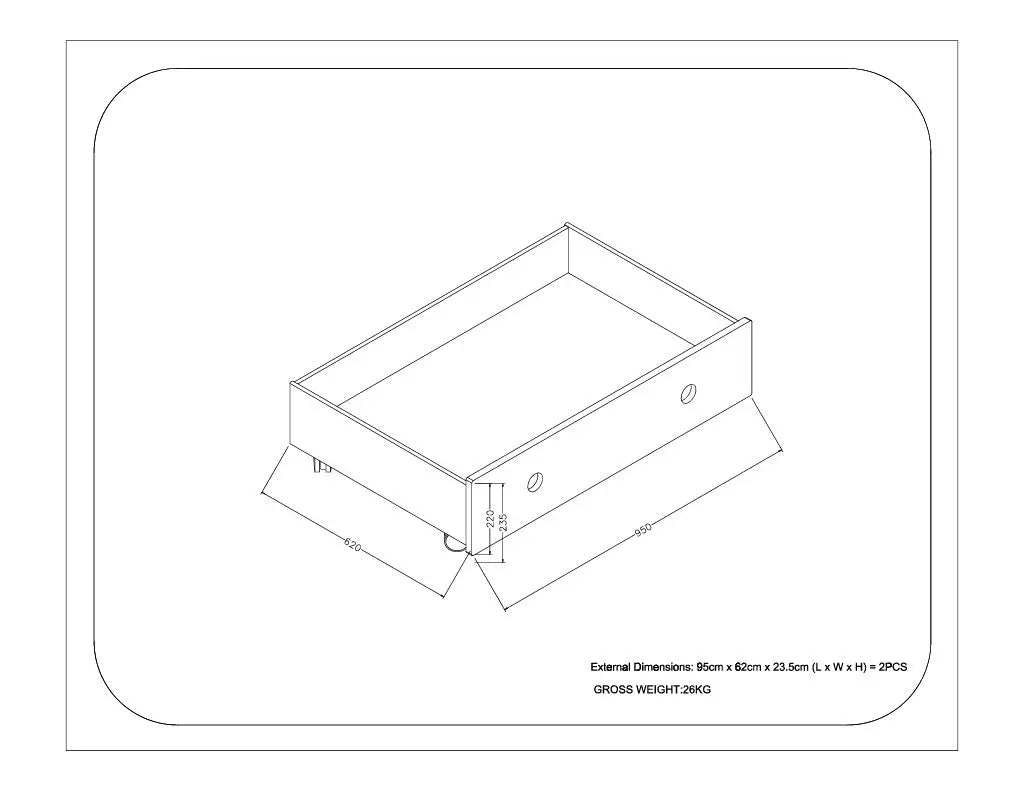 Bed Drawer Add - on - Hide & Seek Kids - Bed_Drawer_White