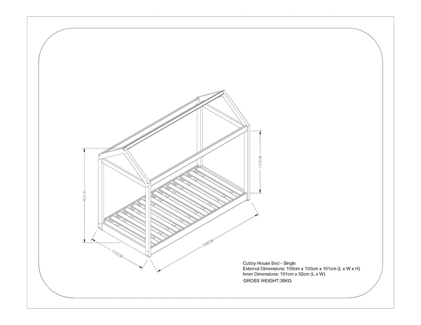 Cubby House Kids Bed - Hide & Seek Kids