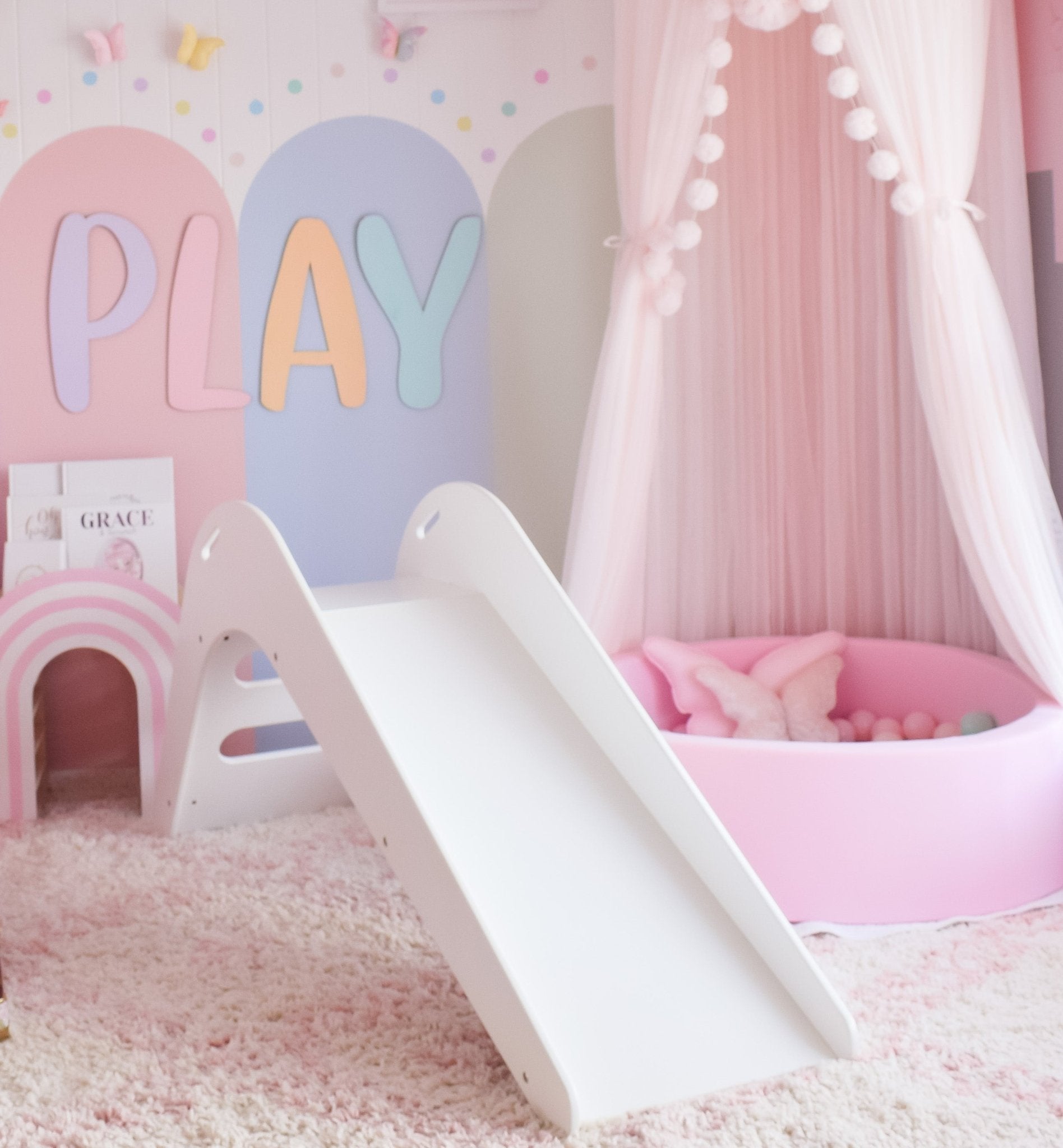 Galaxy Indoor Slide - Hide & Seek Kids - Galaxy_Slide_White