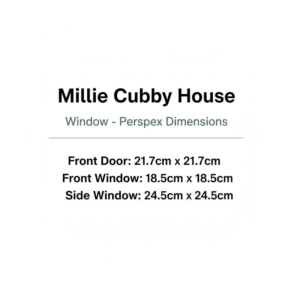 Perspex Replacement Packs - Hide & Seek Kids - spare_perspex_millie - Playhouse Accessories