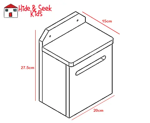 Mailbox Add-On dimensions and assembly overview for cubby house installation
