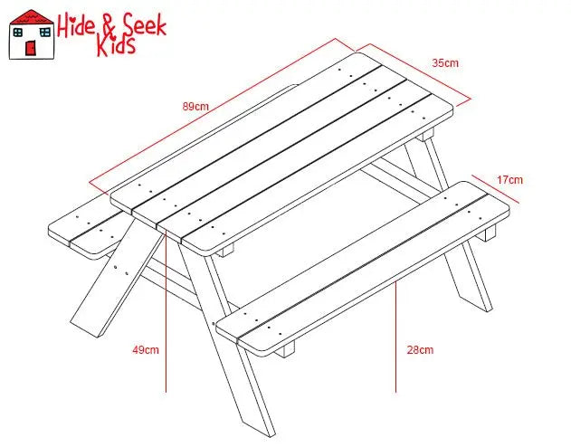 Picnic Table - Plain - Hide & Seek Kids - Picnic_Plain