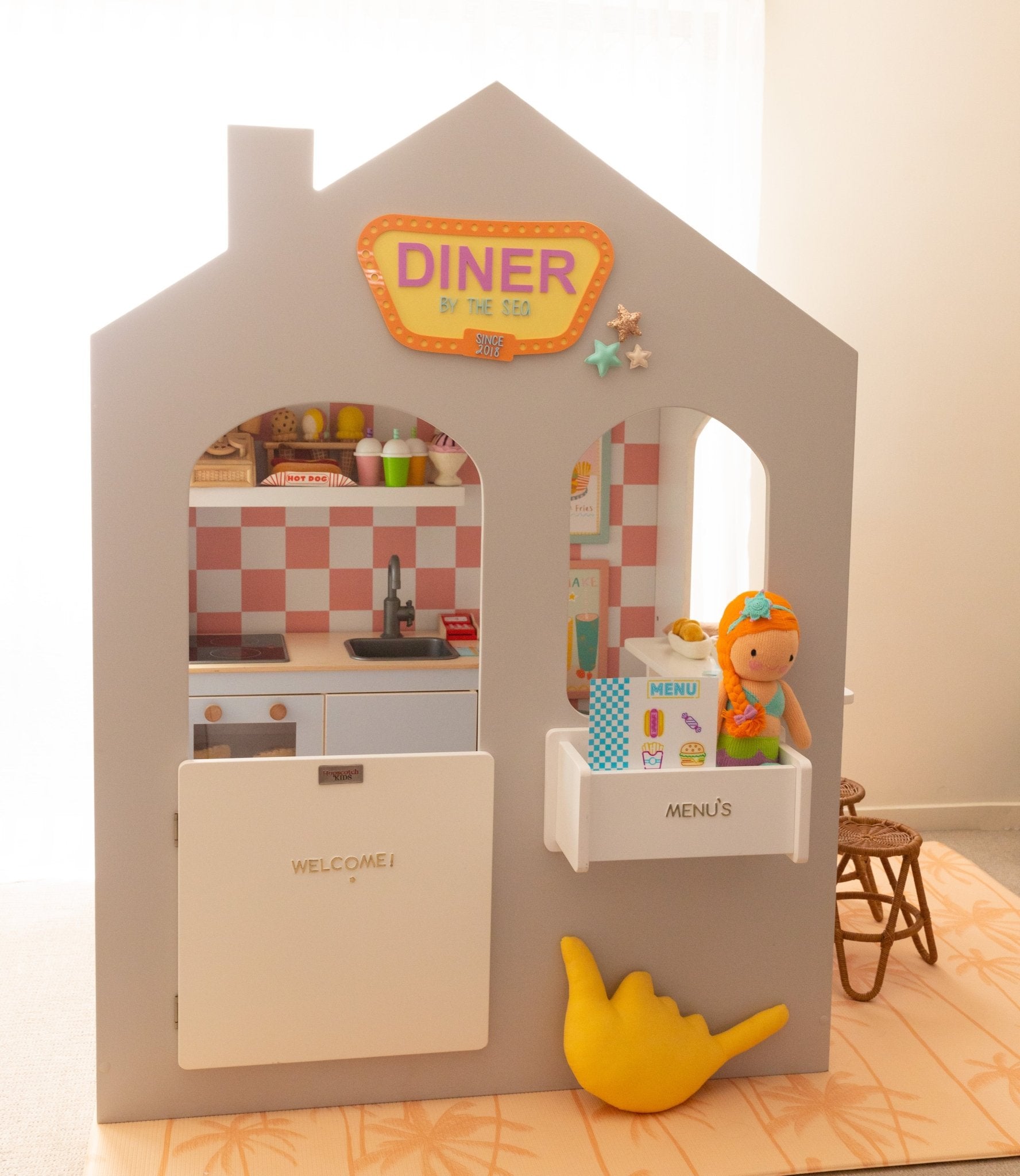 Remi Indoor Cubby House - Hide & Seek Kids - Remi - Indoor - Cubby - Grey