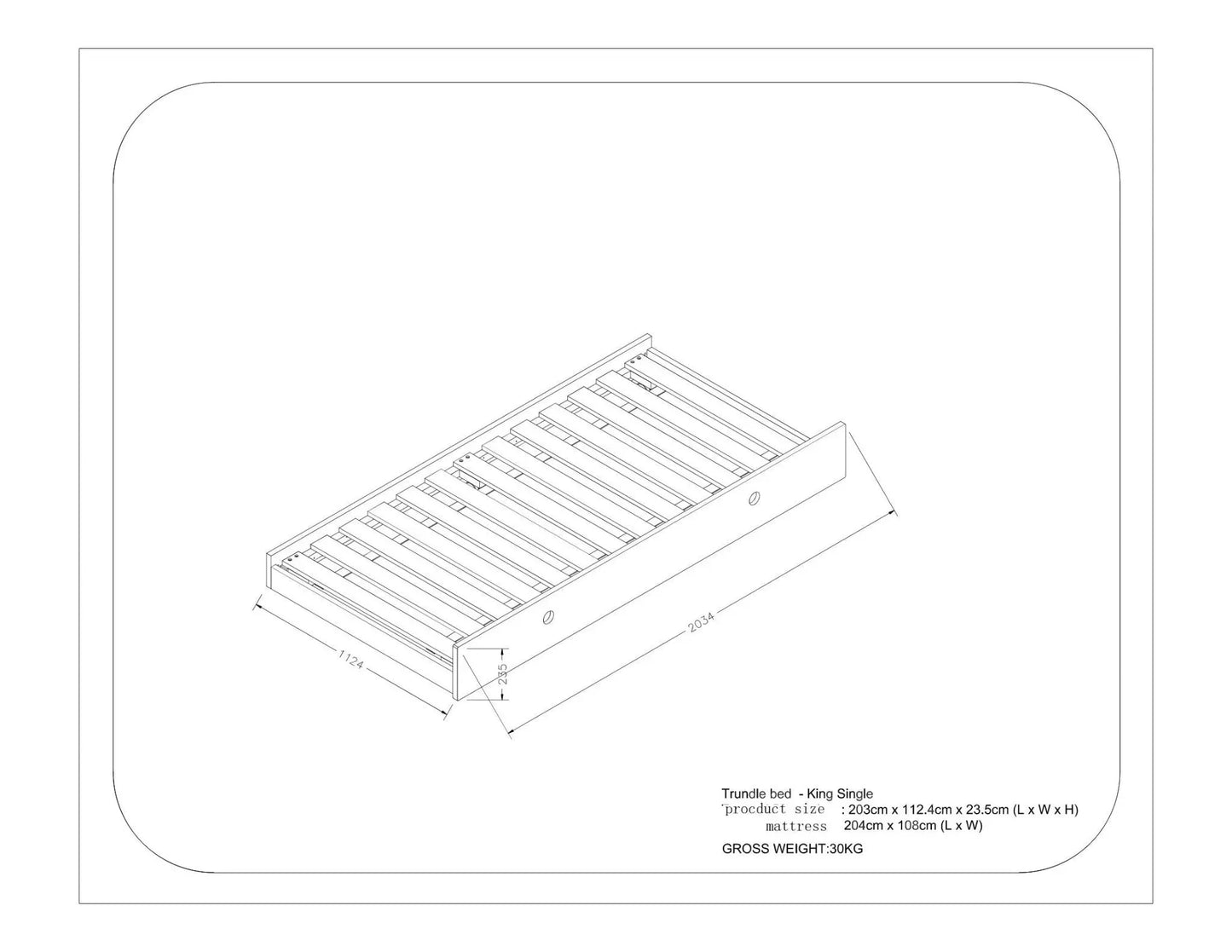 Trundle Bed Add - on - Hide & Seek Kids - Trundle_SNG_Natural