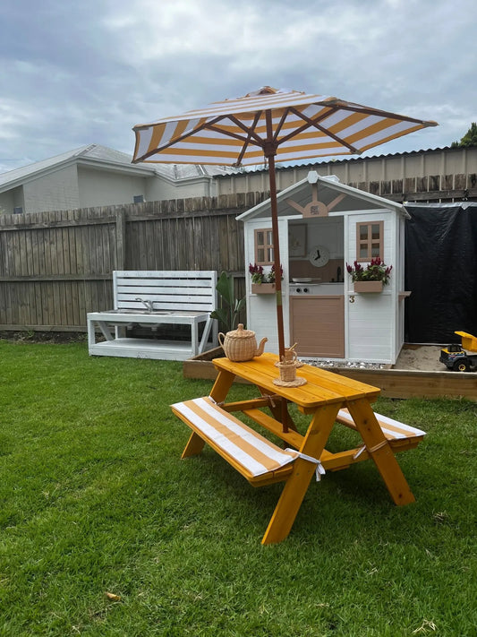 Picnic Table - Umbrella & Cushions - Hide & Seek Kids - Picnic_Table_Navy