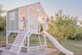 Kidz Shack Cubby children's playhouse featuring natural wood construction for backyard play