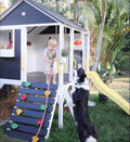 Oscar cubby house from Hide and Seek Kids - wooden outdoor playhouse with natural timber finish