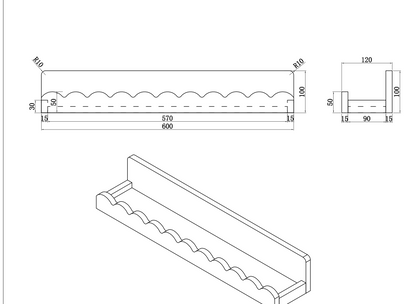 Lulu Scalloped Wall Shelf