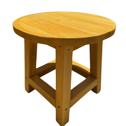 Round Picnic Table - Navy/White umbrella