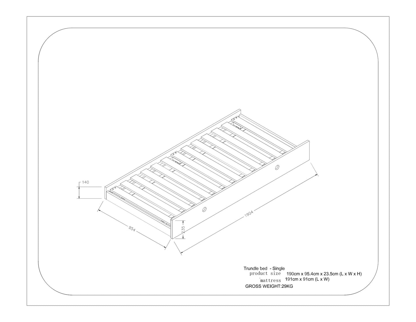 Trundle Bed Add-on