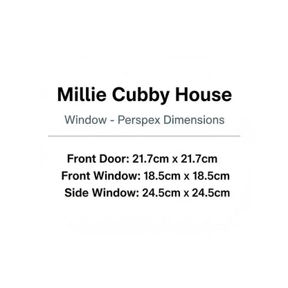 Perspex Replacement Packs - Hide & Seek Kids - spare_perspex_millie - Playhouse Accessories
