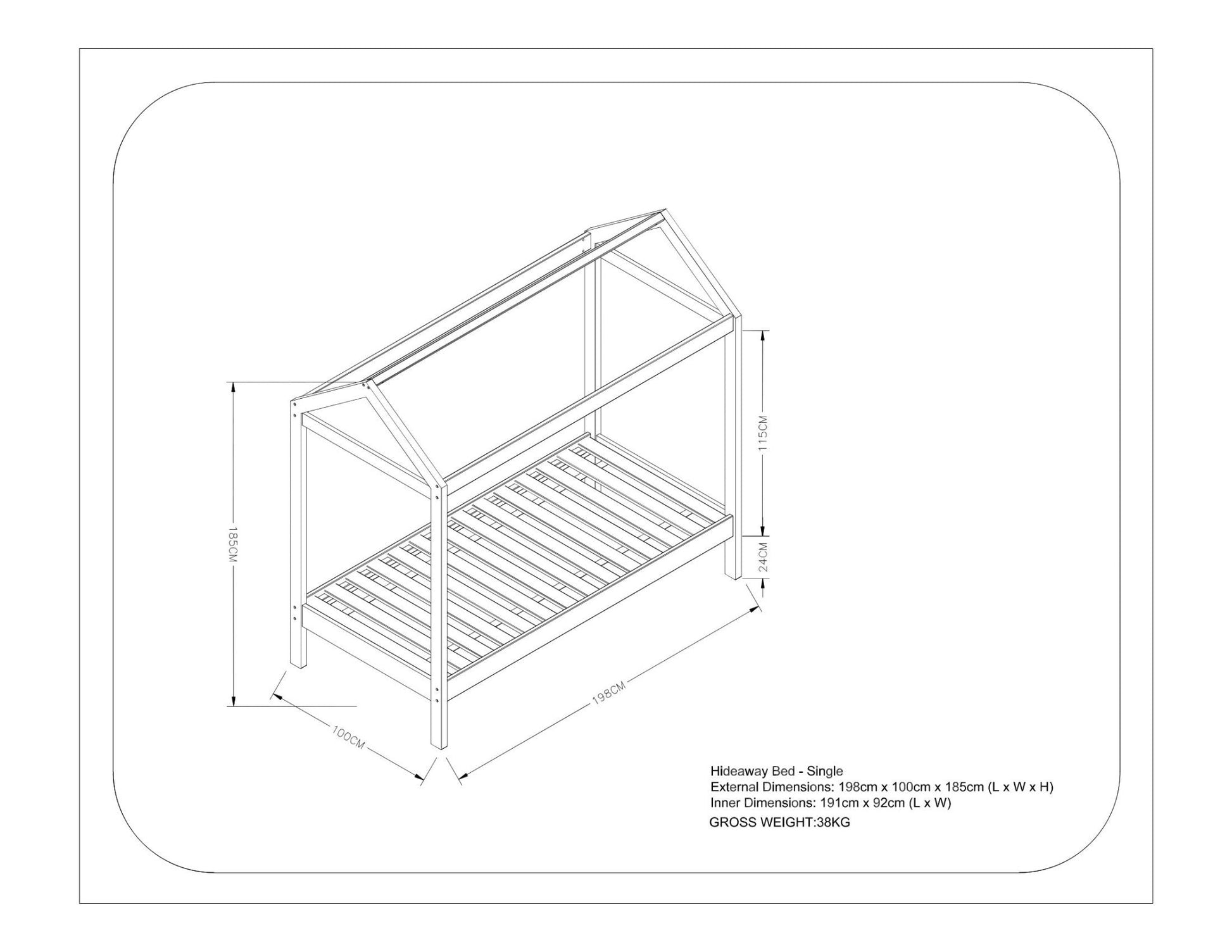 Hideaway Kids Bed - Hide & Seek Kids - Hideaway - SNG - Natural