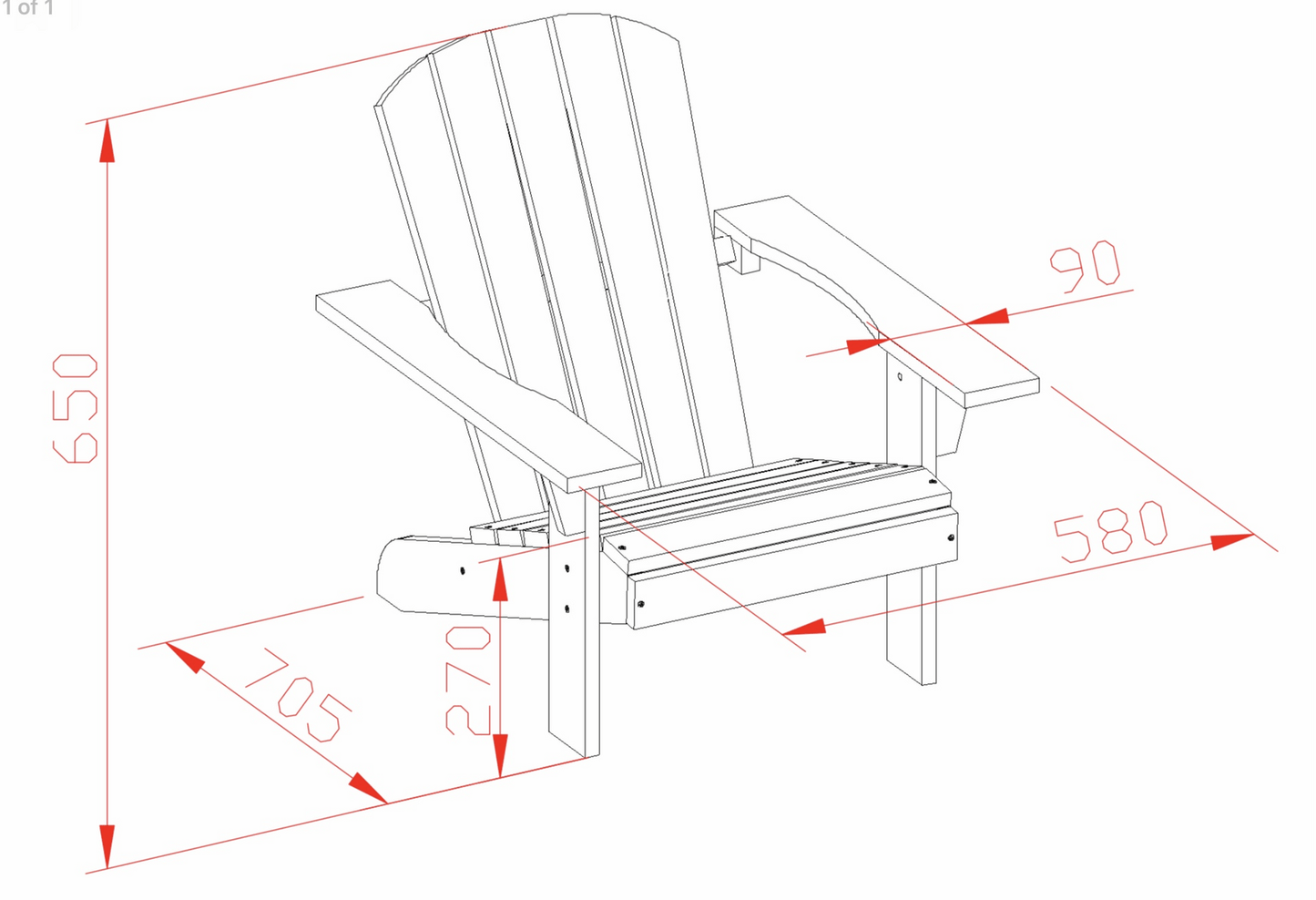 Kids Adirondack Chair - Natural Stain - Hide & Seek Kids - Adirondack_chair_kids