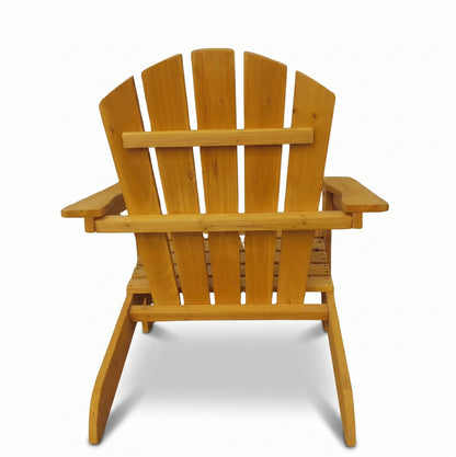 Rear view of timber Adirondack chair for kids showing panel construction