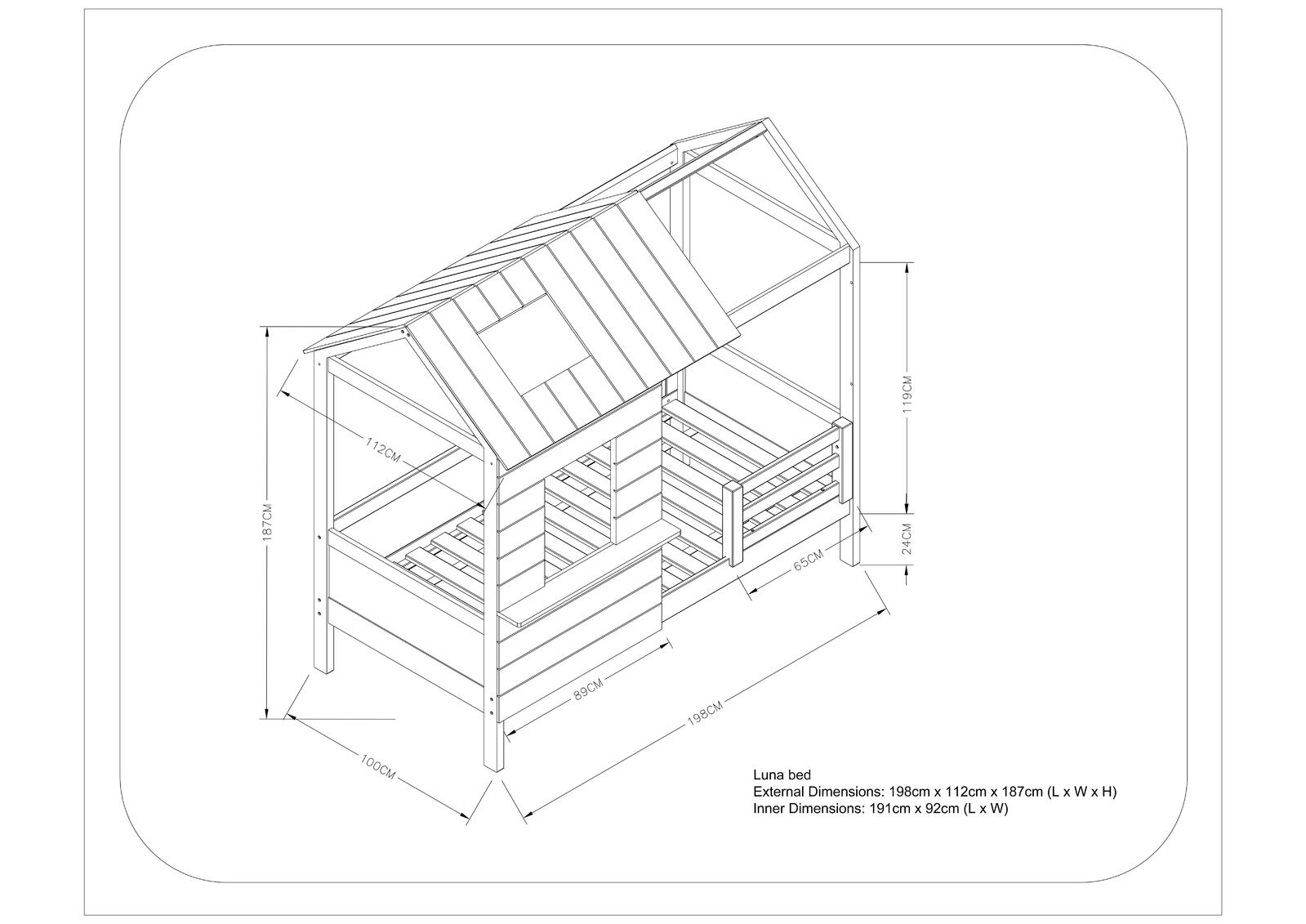 Luna Hideout Single Bed - Hide & Seek Kids - Luna_Bed
