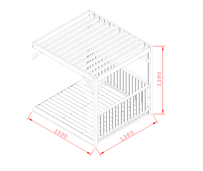Pergola Add - On - Hide & Seek Kids - Pergola - addon - 150MFH