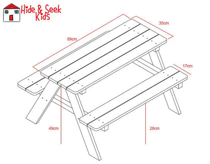 Picnic Table - Plain - Hide & Seek Kids - Picnic_Plain