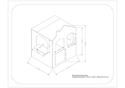 Remi Indoor Cubby House - Hide & Seek Kids - Remi - Indoor - Cubby - Grey