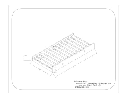 Trundle Bed Add - on - Hide & Seek Kids - Trundle_SNG_Natural