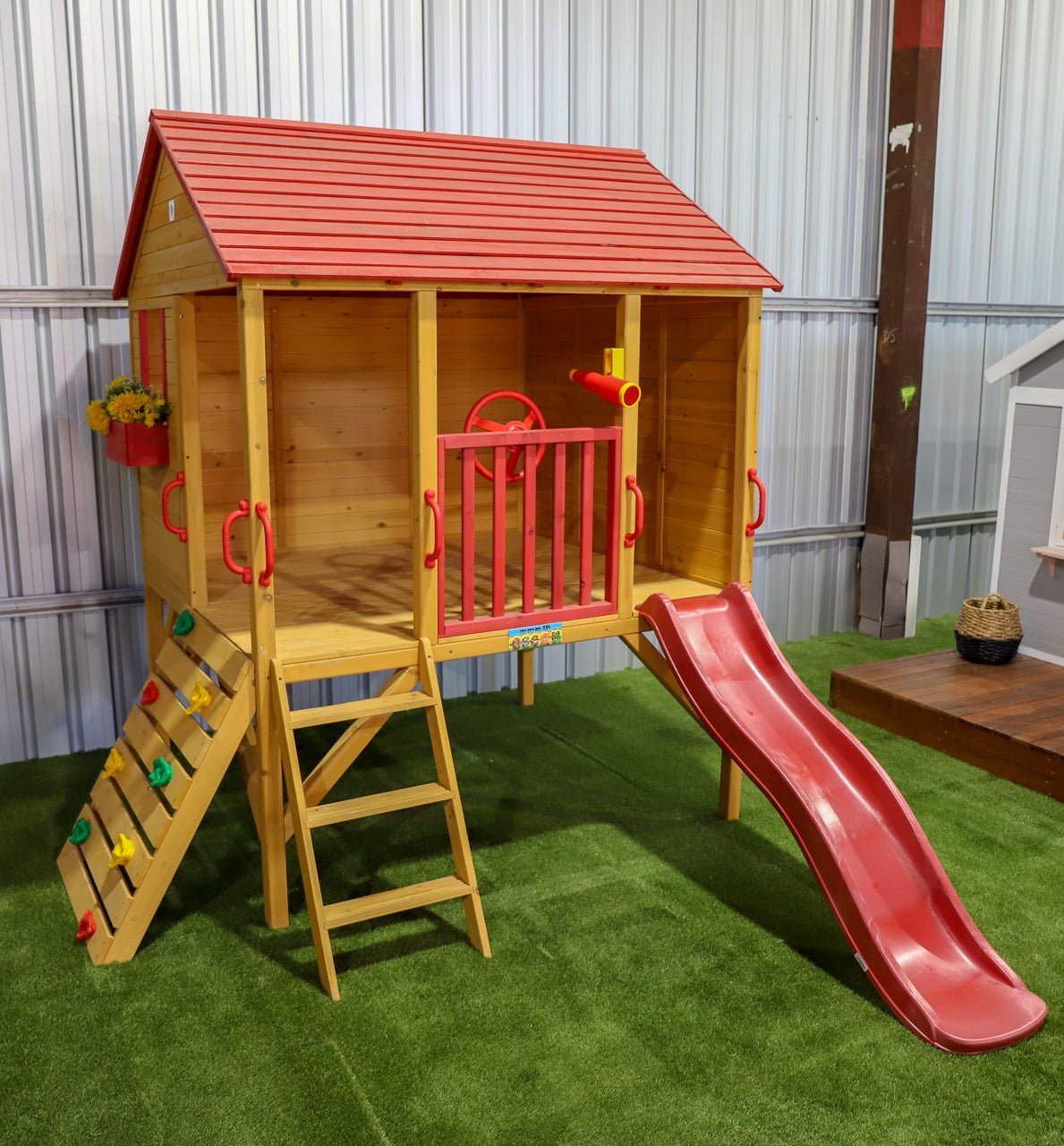Wavy Plastic Slide - Hide & Seek Kids - 2.2m_yellow
